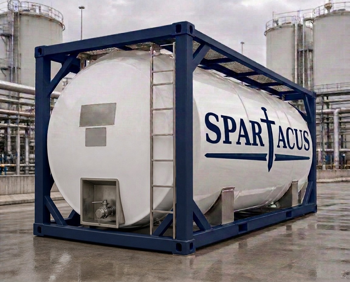 Stainless steel tank container and technical equipment